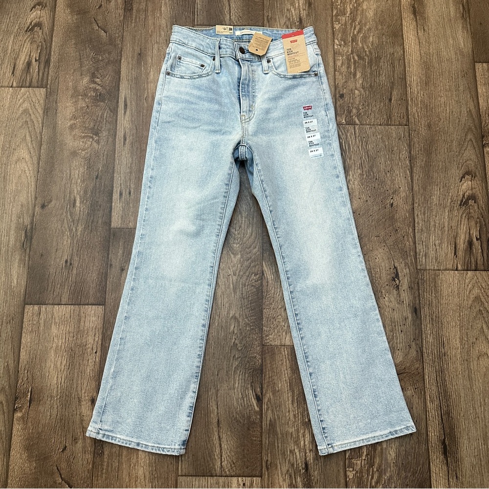 Levis 725 Kick Bootcut Vintage Stretch High Rise Jeans Women’s Sz 26 Light Blue